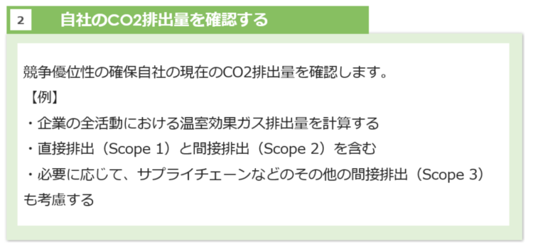 ②自社のCO2排出量を確認する